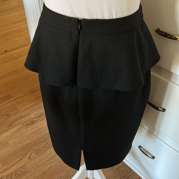 Express pencil skirt with peplum ruffle. Black. Excellent used condition. - Picture 2 of 9